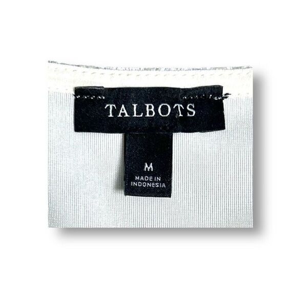 Talbots M Ivory Velvet Look Scoop Neck Sleeveless Blouse Soft Elegant Minimalist - Picture 6 of 9